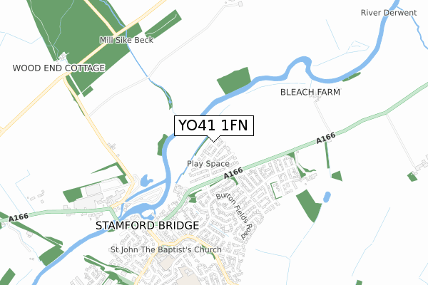 YO41 1FN map - small scale - OS Open Zoomstack (Ordnance Survey)