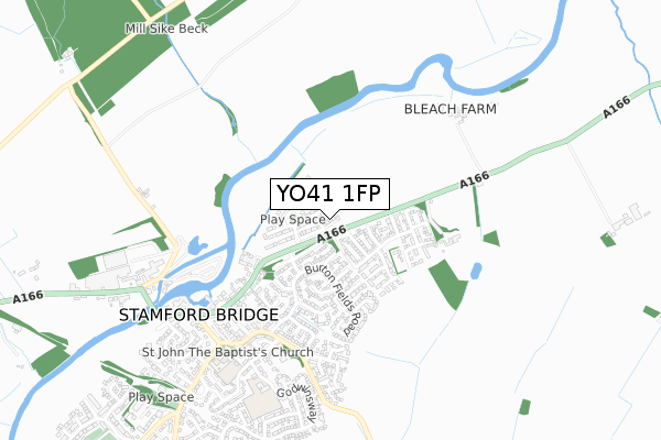 YO41 1FP map - small scale - OS Open Zoomstack (Ordnance Survey)