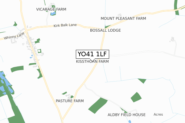 YO41 1LF map - small scale - OS Open Zoomstack (Ordnance Survey)