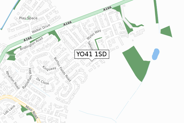 YO41 1SD map - large scale - OS Open Zoomstack (Ordnance Survey)