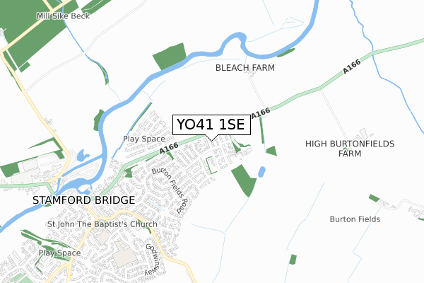 YO41 1SE map - small scale - OS Open Zoomstack (Ordnance Survey)