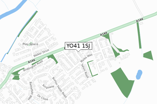 YO41 1SJ map - large scale - OS Open Zoomstack (Ordnance Survey)