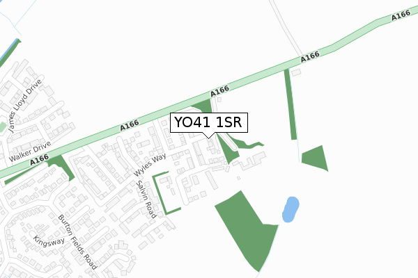 YO41 1SR map - large scale - OS Open Zoomstack (Ordnance Survey)