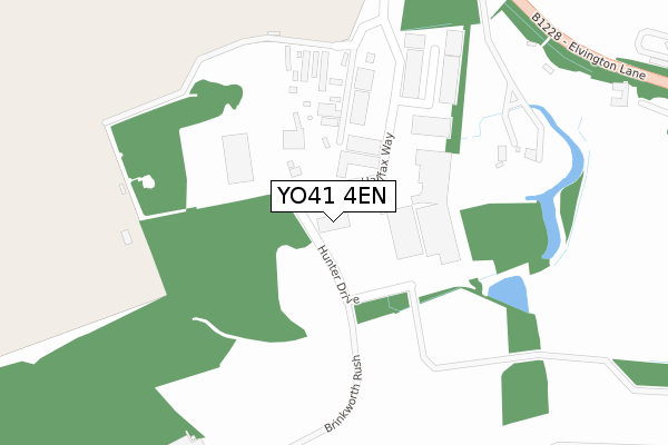 YO41 4EN map - large scale - OS Open Zoomstack (Ordnance Survey)