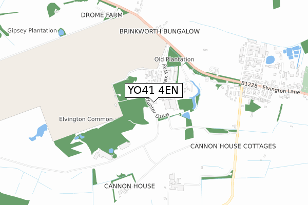 YO41 4EN map - small scale - OS Open Zoomstack (Ordnance Survey)