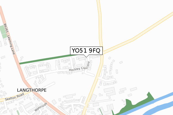 YO51 9FQ map - large scale - OS Open Zoomstack (Ordnance Survey)