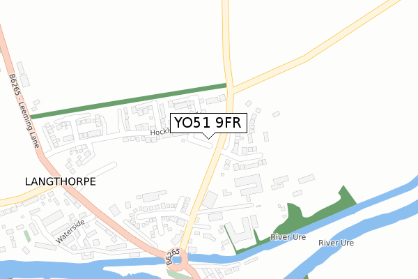 YO51 9FR map - large scale - OS Open Zoomstack (Ordnance Survey)