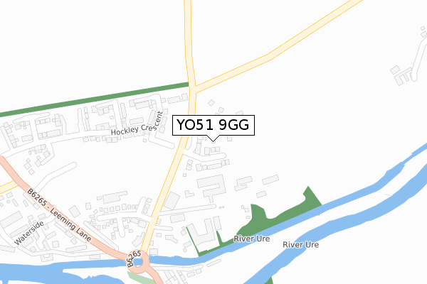 YO51 9GG map - large scale - OS Open Zoomstack (Ordnance Survey)