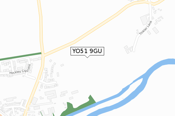 YO51 9GU map - large scale - OS Open Zoomstack (Ordnance Survey)