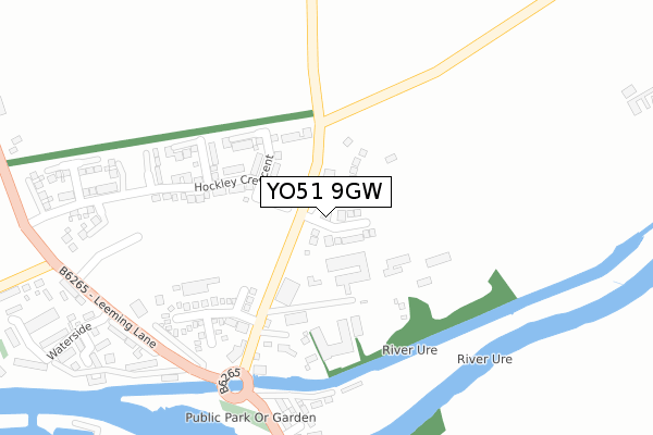 YO51 9GW map - large scale - OS Open Zoomstack (Ordnance Survey)