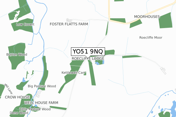 YO51 9NQ map - small scale - OS Open Zoomstack (Ordnance Survey)