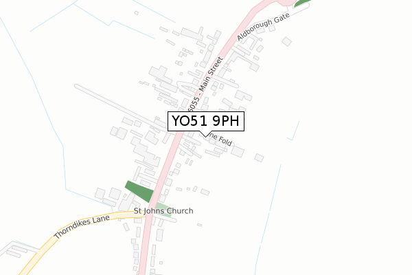 YO51 9PH map - large scale - OS Open Zoomstack (Ordnance Survey)