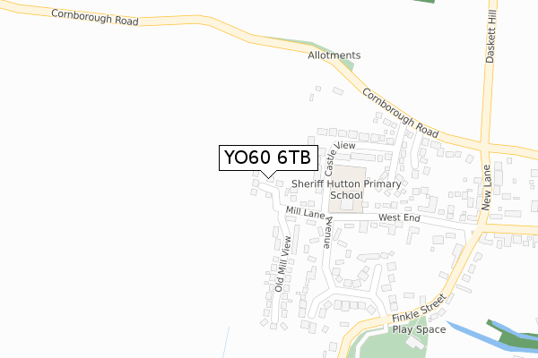 YO60 6TB map - large scale - OS Open Zoomstack (Ordnance Survey)