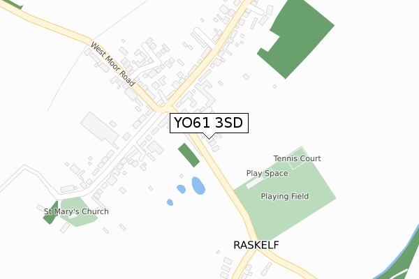 YO61 3SD map - large scale - OS Open Zoomstack (Ordnance Survey)