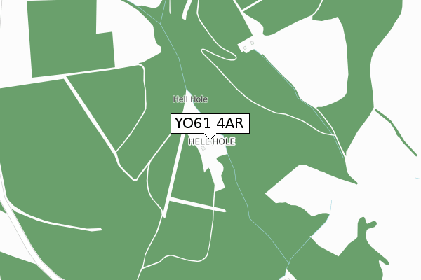 YO61 4AR map - large scale - OS Open Zoomstack (Ordnance Survey)