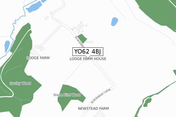 YO62 4BJ map - large scale - OS Open Zoomstack (Ordnance Survey)