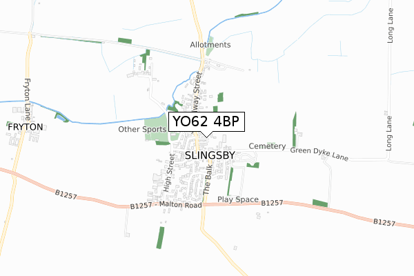 YO62 4BP map - small scale - OS Open Zoomstack (Ordnance Survey)