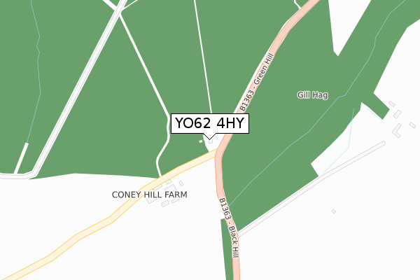 YO62 4HY map - large scale - OS Open Zoomstack (Ordnance Survey)