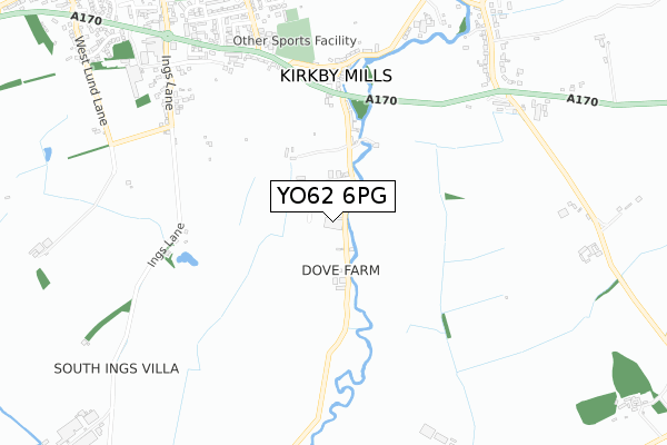 YO62 6PG map - small scale - OS Open Zoomstack (Ordnance Survey)