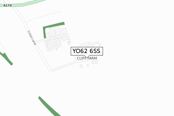 YO62 6SS map - large scale - OS Open Zoomstack (Ordnance Survey)