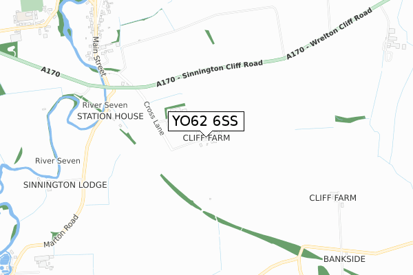 YO62 6SS map - small scale - OS Open Zoomstack (Ordnance Survey)