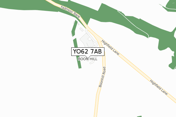 YO62 7AB map - large scale - OS Open Zoomstack (Ordnance Survey)