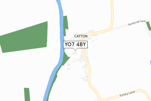 YO7 4BY map - large scale - OS Open Zoomstack (Ordnance Survey)