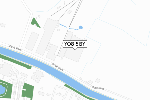 YO8 5BY map - large scale - OS Open Zoomstack (Ordnance Survey)