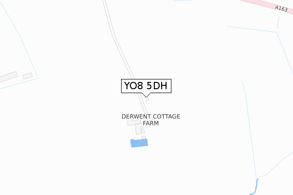YO8 5DH map - large scale - OS Open Zoomstack (Ordnance Survey)