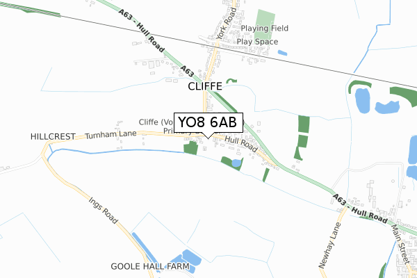 YO8 6AB map - small scale - OS Open Zoomstack (Ordnance Survey) YO8 6AB map - small scale - OS Open Zoomstack (Ordnance Survey)