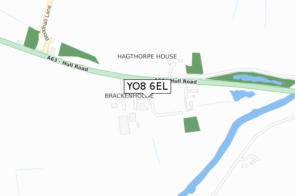 YO8 6EL map - large scale - OS Open Zoomstack (Ordnance Survey)