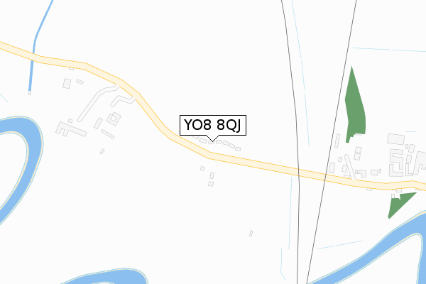 YO8 8QJ map - large scale - OS Open Zoomstack (Ordnance Survey)