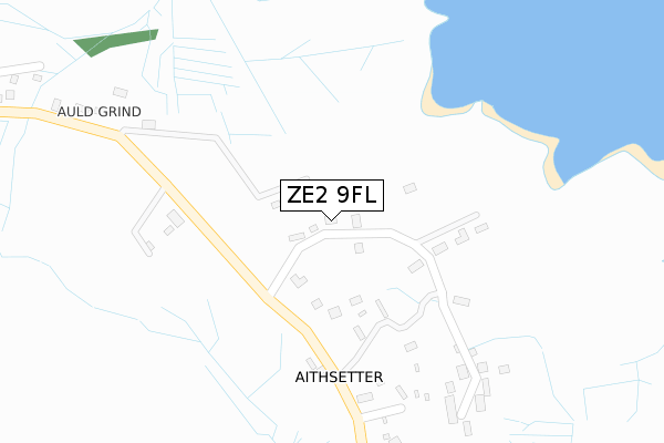 ZE2 9FL map - large scale - OS Open Zoomstack (Ordnance Survey)