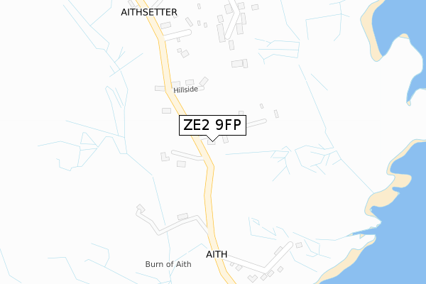 ZE2 9FP map - large scale - OS Open Zoomstack (Ordnance Survey)