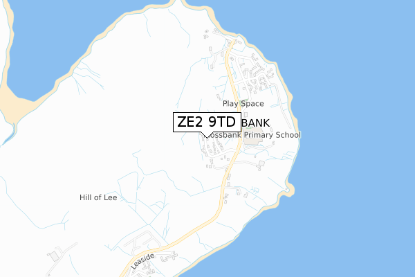 ZE2 9TD map - small scale - OS Open Zoomstack (Ordnance Survey)