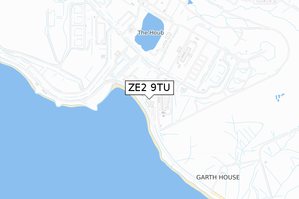 ZE2 9TU map - small scale - OS Open Zoomstack (Ordnance Survey)