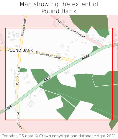 Map showing extent of Pound Bank as bounding box