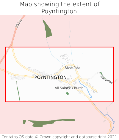 Map showing extent of Poyntington as bounding box
