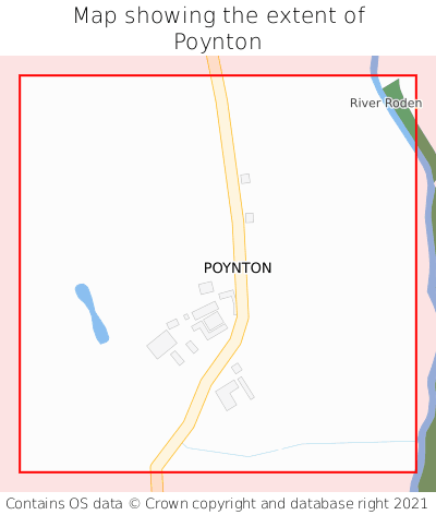 Map showing extent of Poynton as bounding box