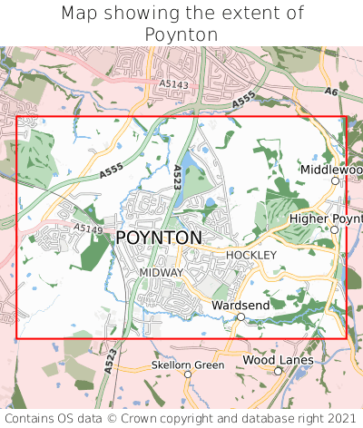 MAP OF POYNTON EAST 1907 
