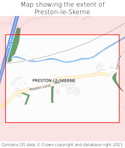 Map showing extent of Preston-le-Skerne as bounding box
