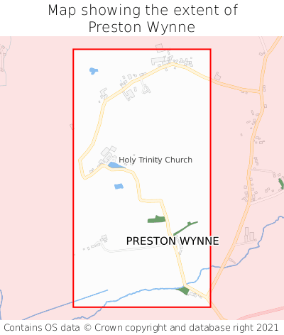 Map showing extent of Preston Wynne as bounding box