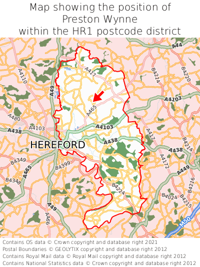 Map showing location of Preston Wynne within HR1