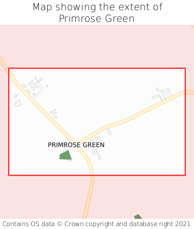Map showing extent of Primrose Green as bounding box
