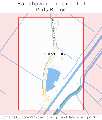 Map showing extent of Purls Bridge as bounding box