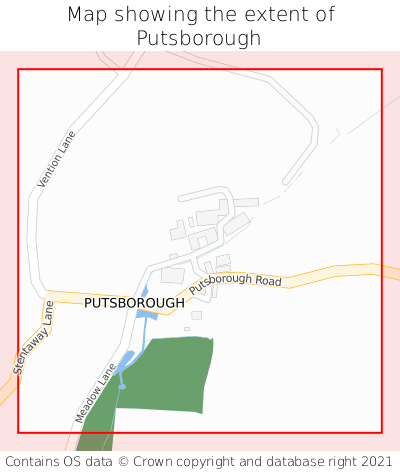 Map showing extent of Putsborough as bounding box