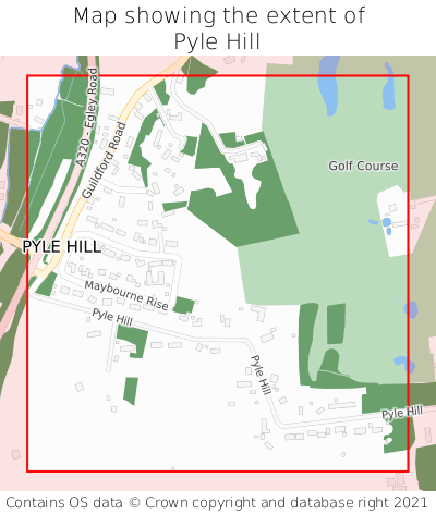 Map showing extent of Pyle Hill as bounding box