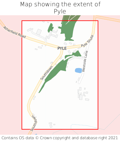Map showing extent of Pyle as bounding box