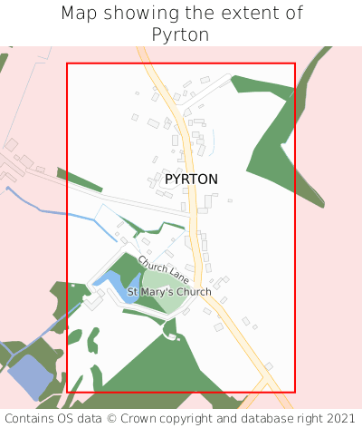 Map showing extent of Pyrton as bounding box