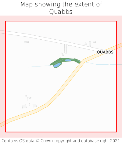 Map showing extent of Quabbs as bounding box